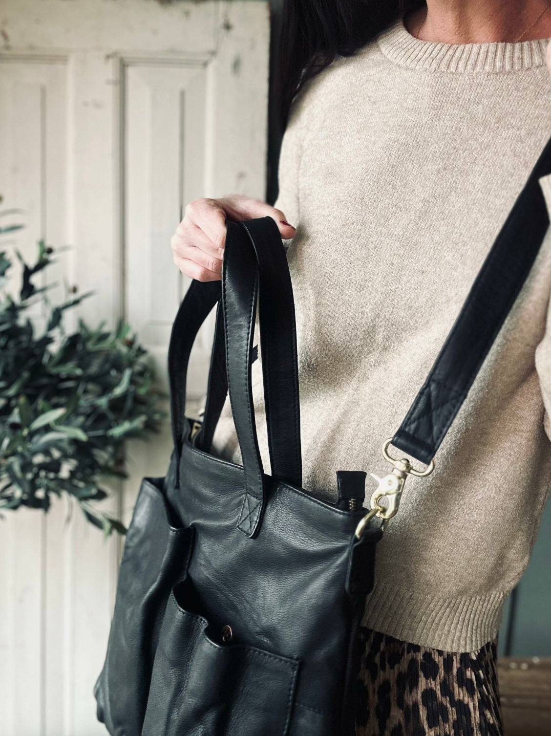 Shopper Black Lux – Cuir de veau