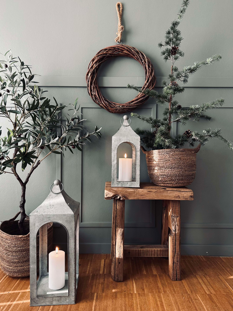Tabouret en bois recyclé