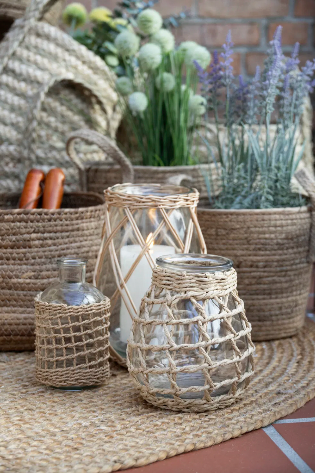 Vase tressé