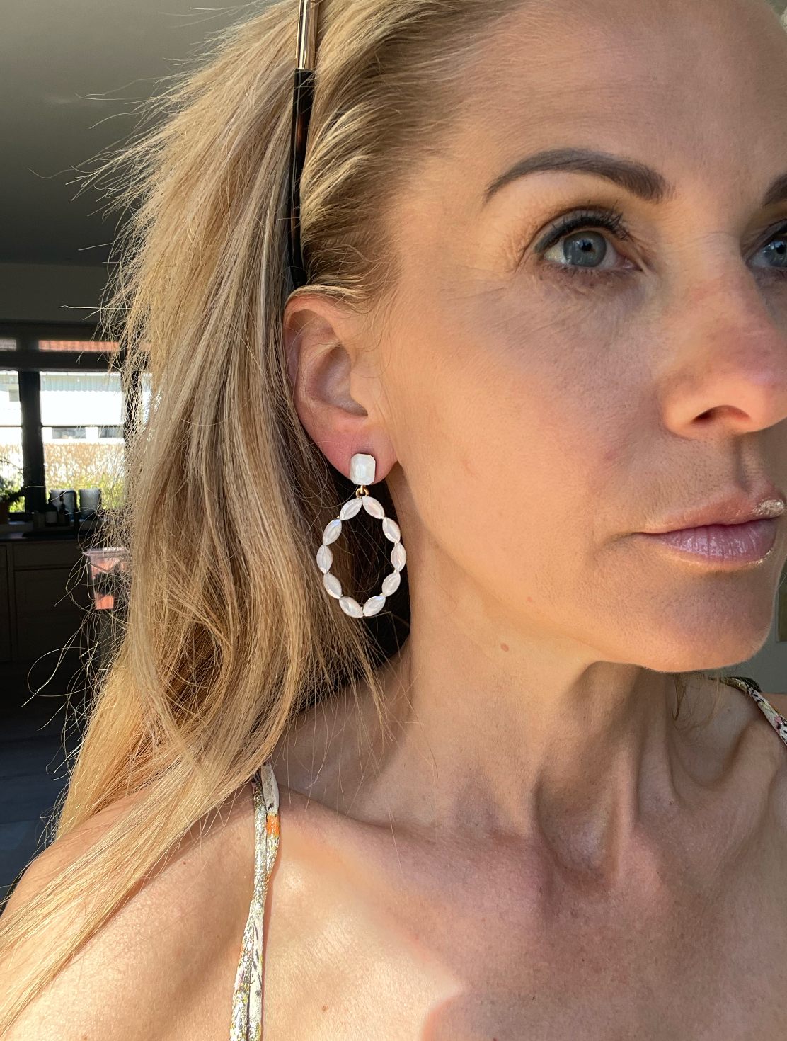 Boucles d’oreilles Melrose - Blanc cassé