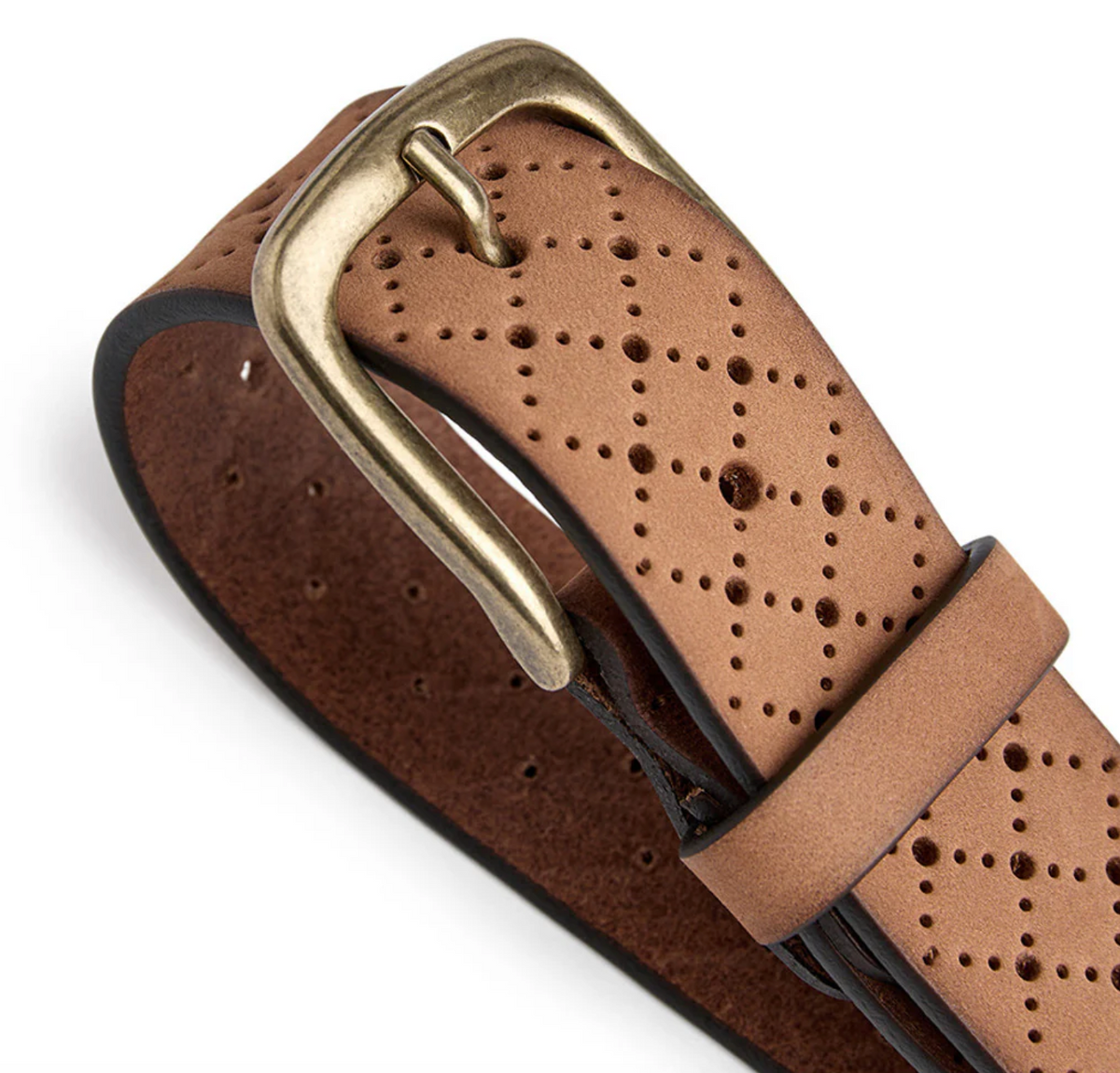 Ceinture en jean ornée de motifs ajourés