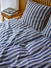 Parure de lit, Flow bleu marine, 140x220 - 63x60