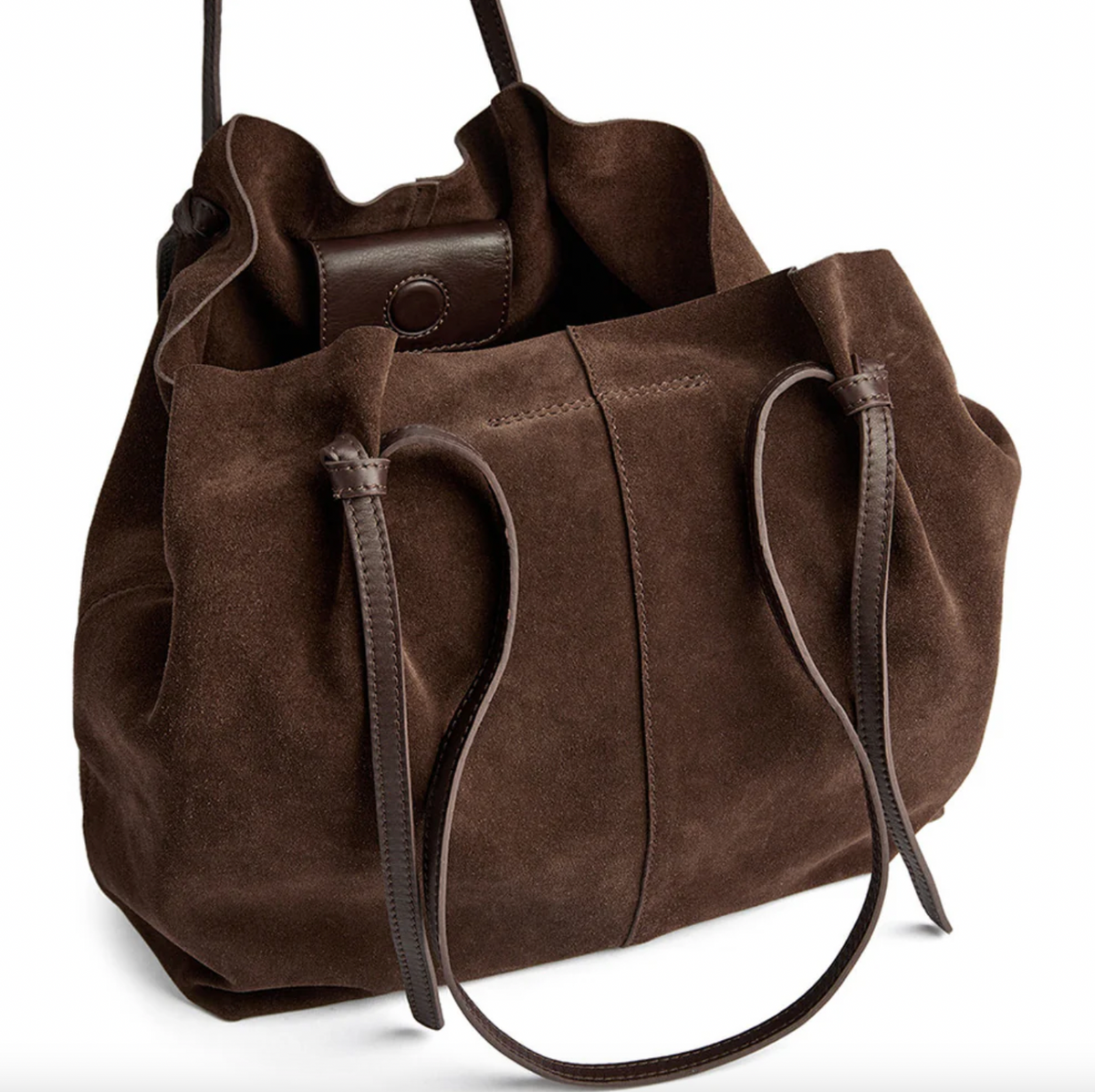 Jolie shopper en daim - Chocolate