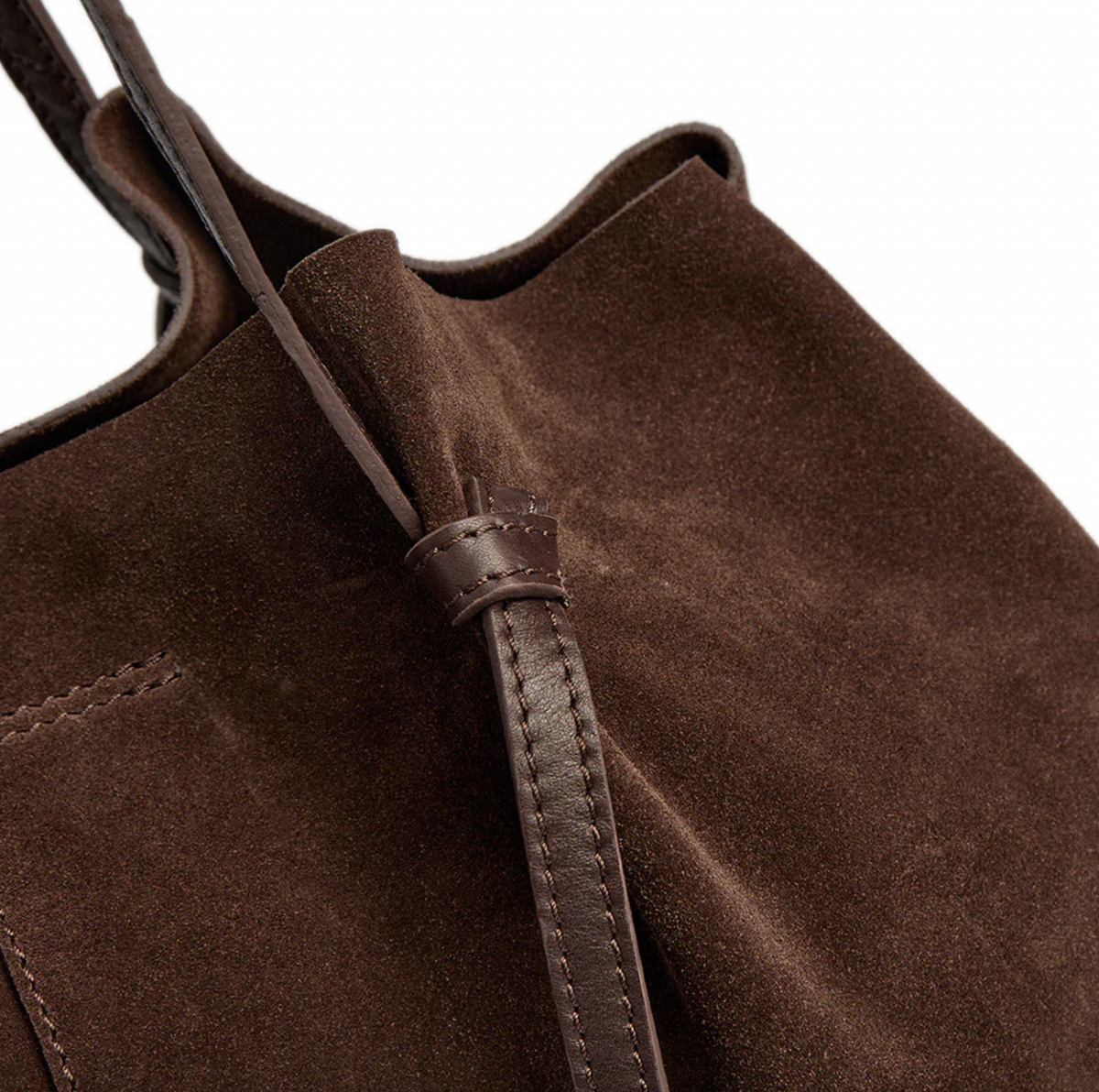 Jolie shopper en daim - Chocolate