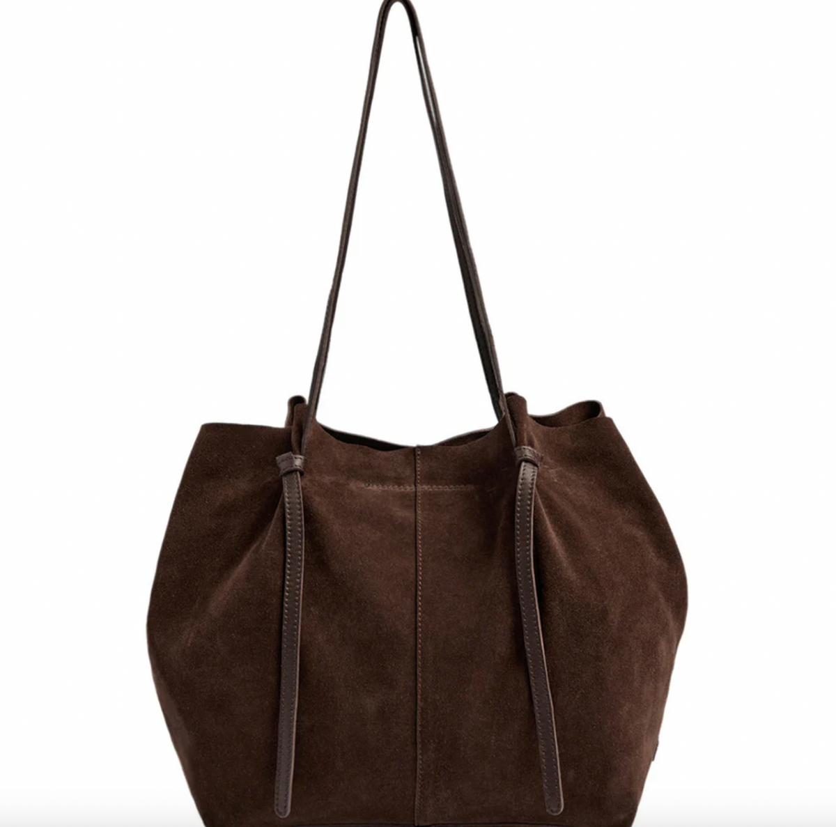 Jolie shopper en daim - Chocolate