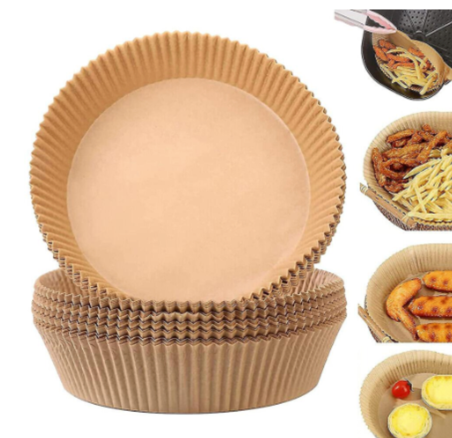 Moules en papier pour airfryer, ronds - 50 pcs.