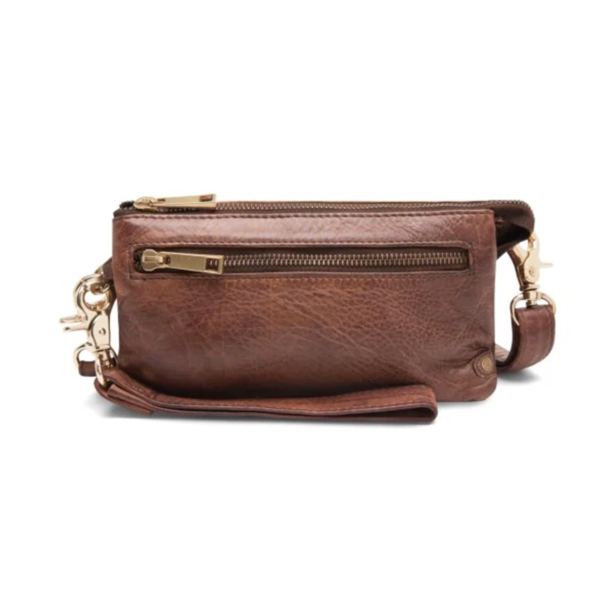 Clutch / sac en cuir - Brandy