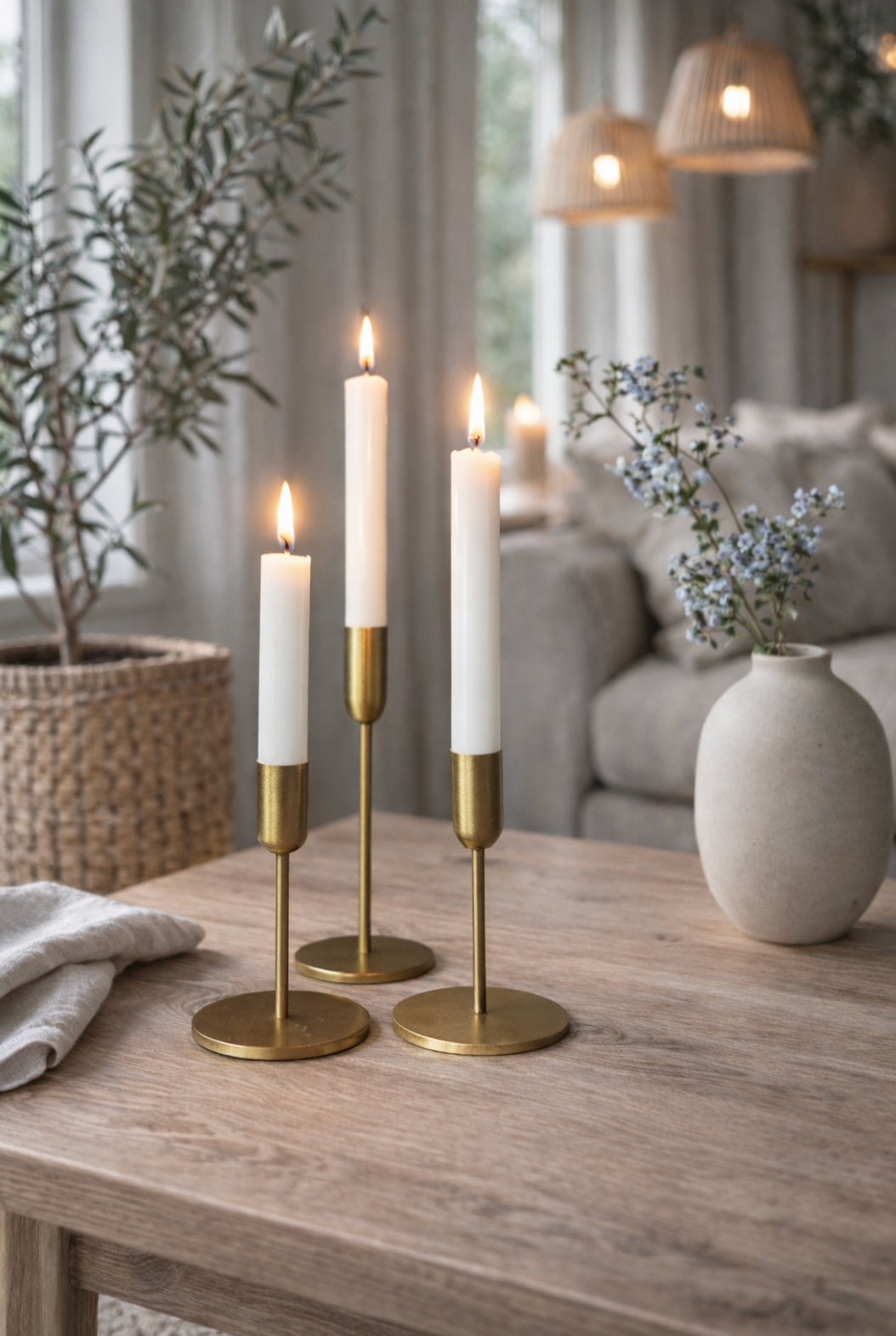 Lot de chandeliers pour bougies chandelles – Golden Mindy