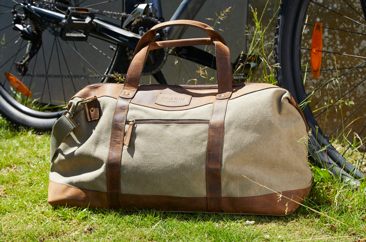 Sac week-end en cuir et toile - Canvas HUNTER