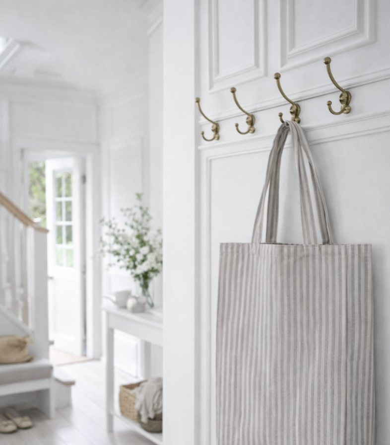 Shopper Rayures grises