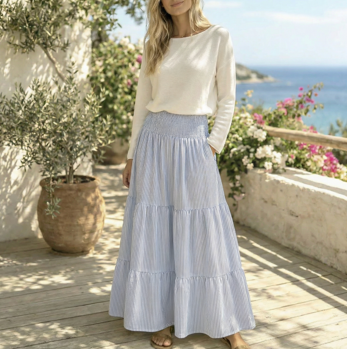 Pull Dagmar qualité ultra douce – Blanc cassé