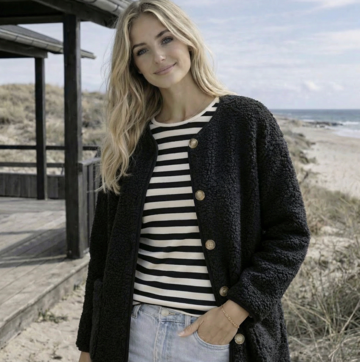 Veste Lucile Black teddy