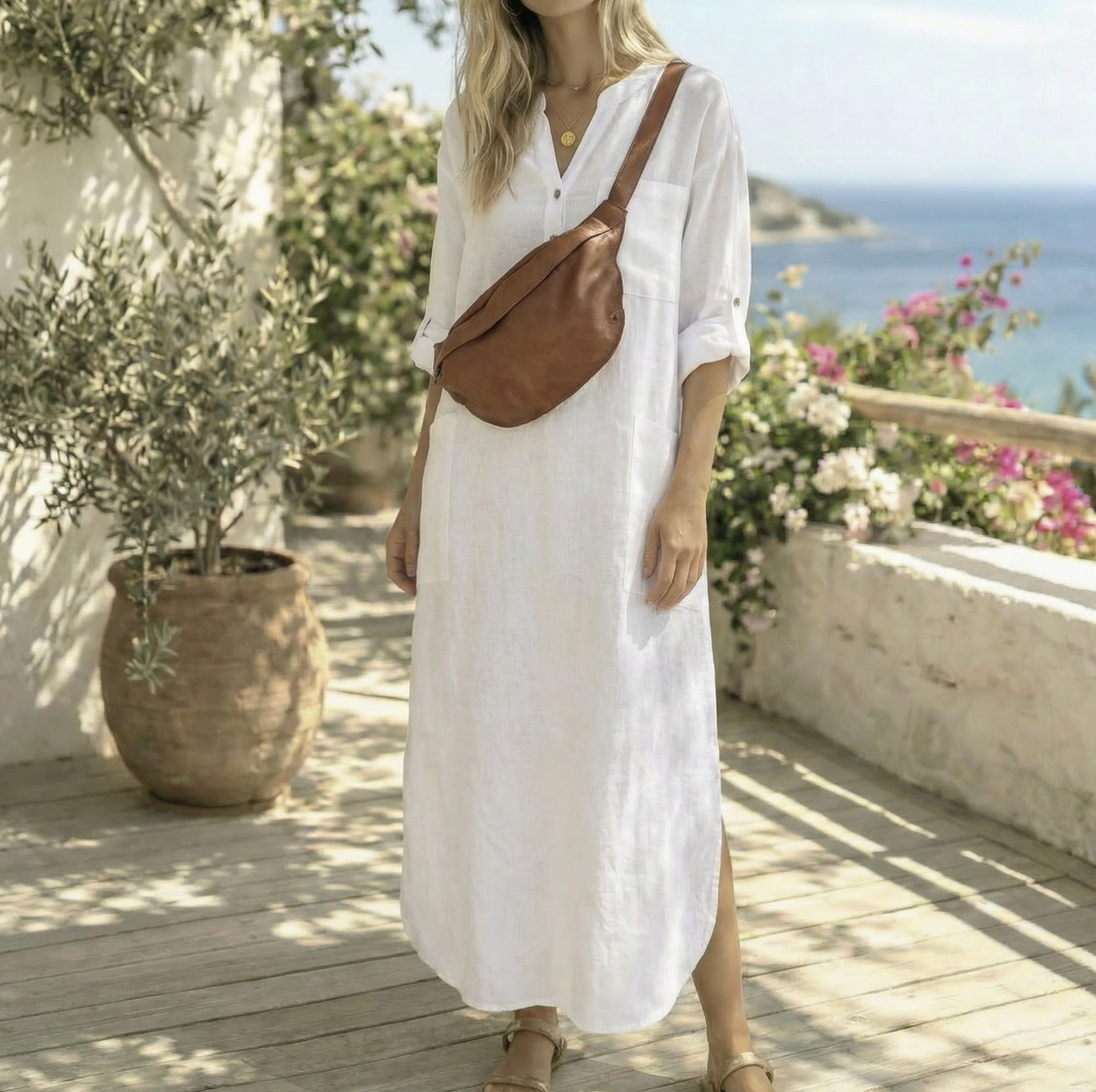 Sac banane Taya Cognac