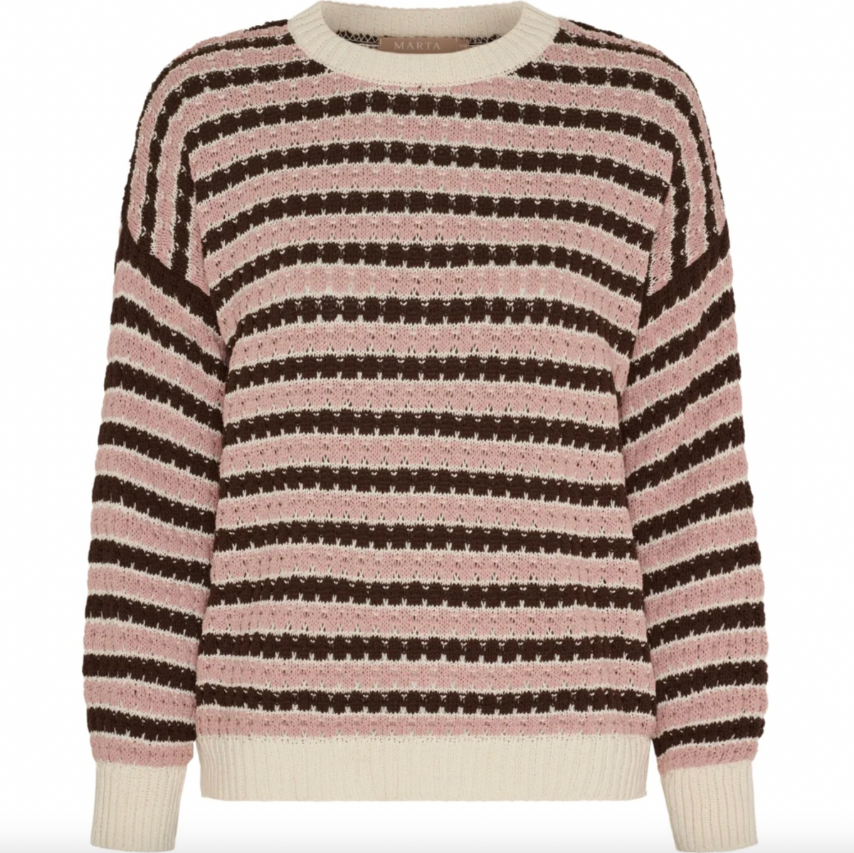 Tricot Nivelle - Old rose / brown