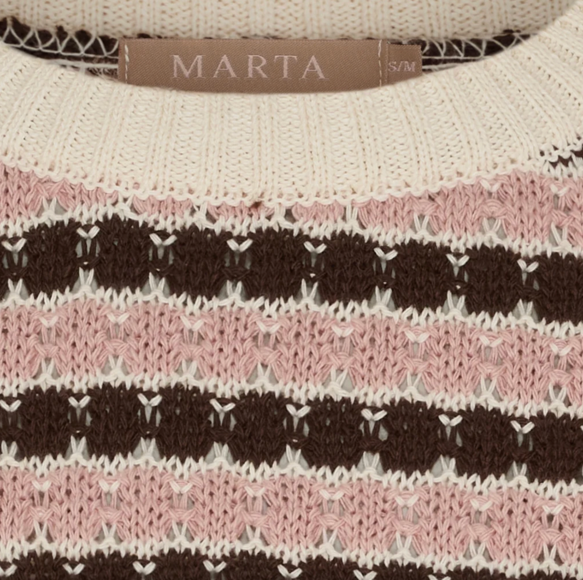 Tricot Nivelle - Old rose / brown