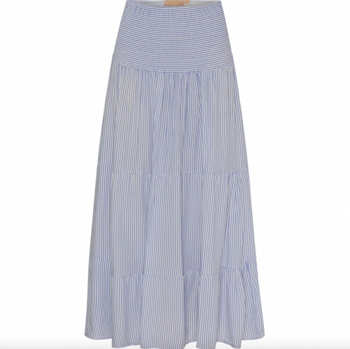 Jupe avec smocks – Rayures bleues