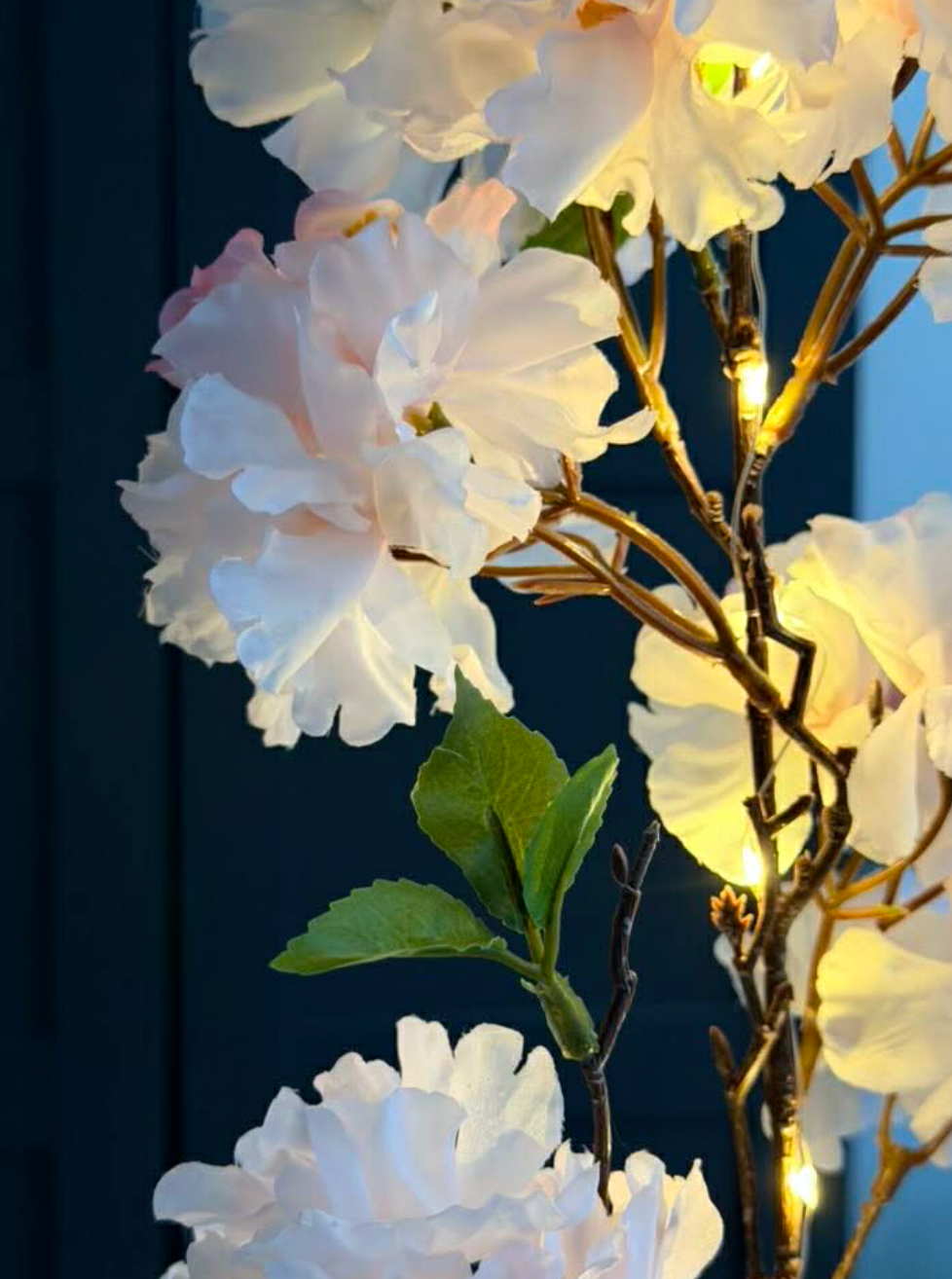Branche de cerisier japonais lumineuse - Rose
