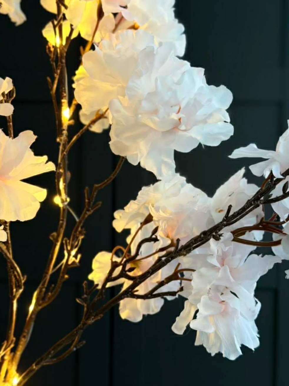 Branche de cerisier japonais lumineuse - Rose