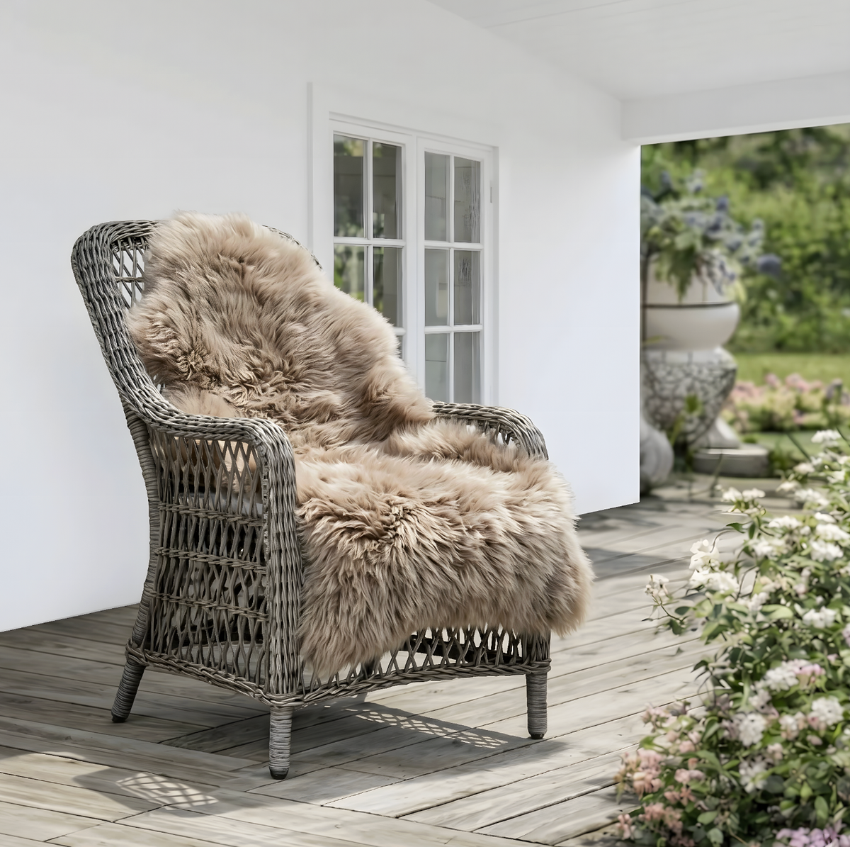 Cuir d’agneau – XL Taupe 140 cm