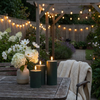 Lot de 3 bougies en bloc LED d’extérieur – Vert