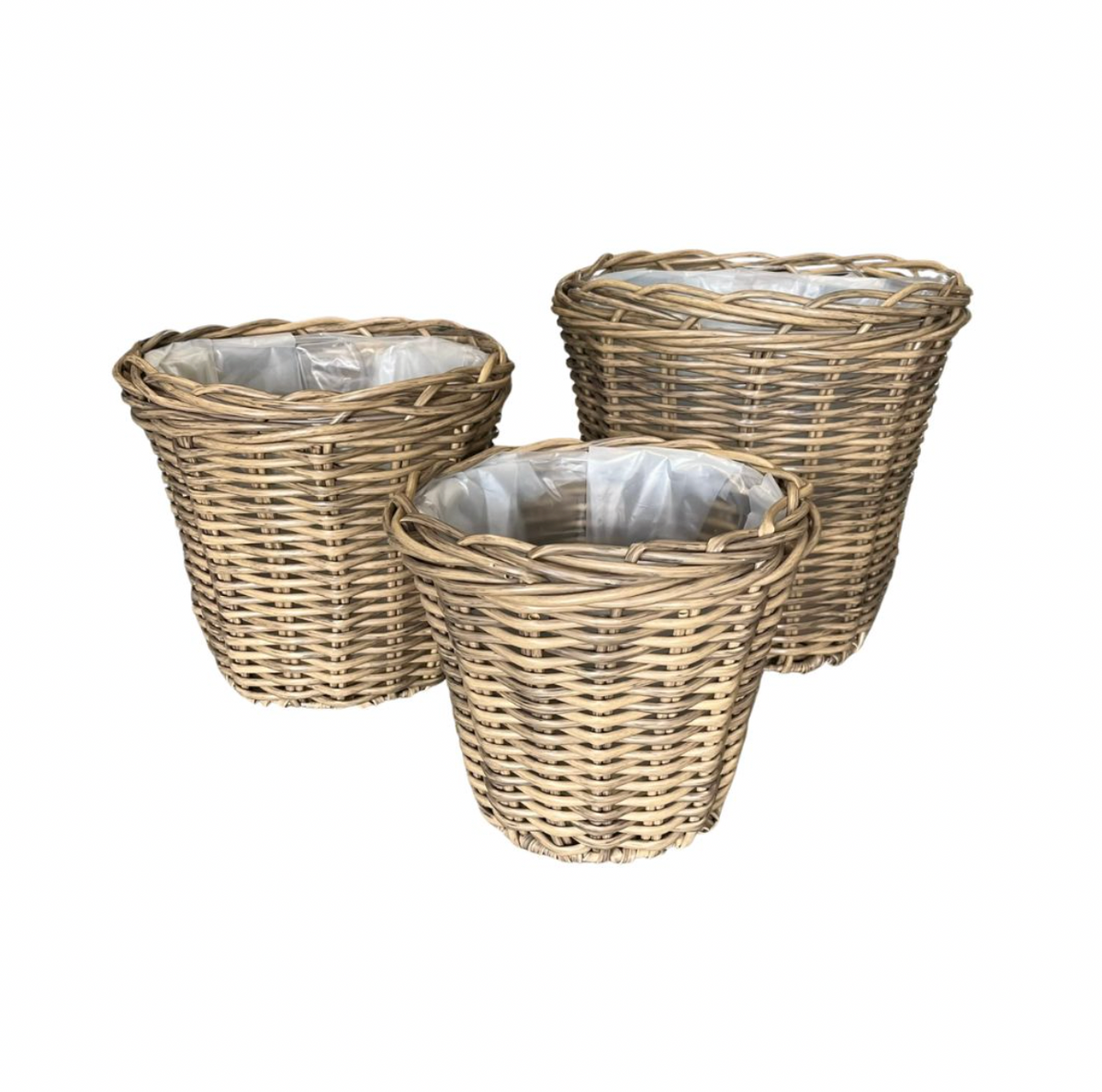 Corbeilles à plantes naturelles - 3 pcs