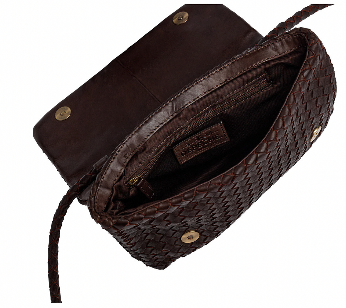 Crossover élégante -  Dark brown – cuir de veau