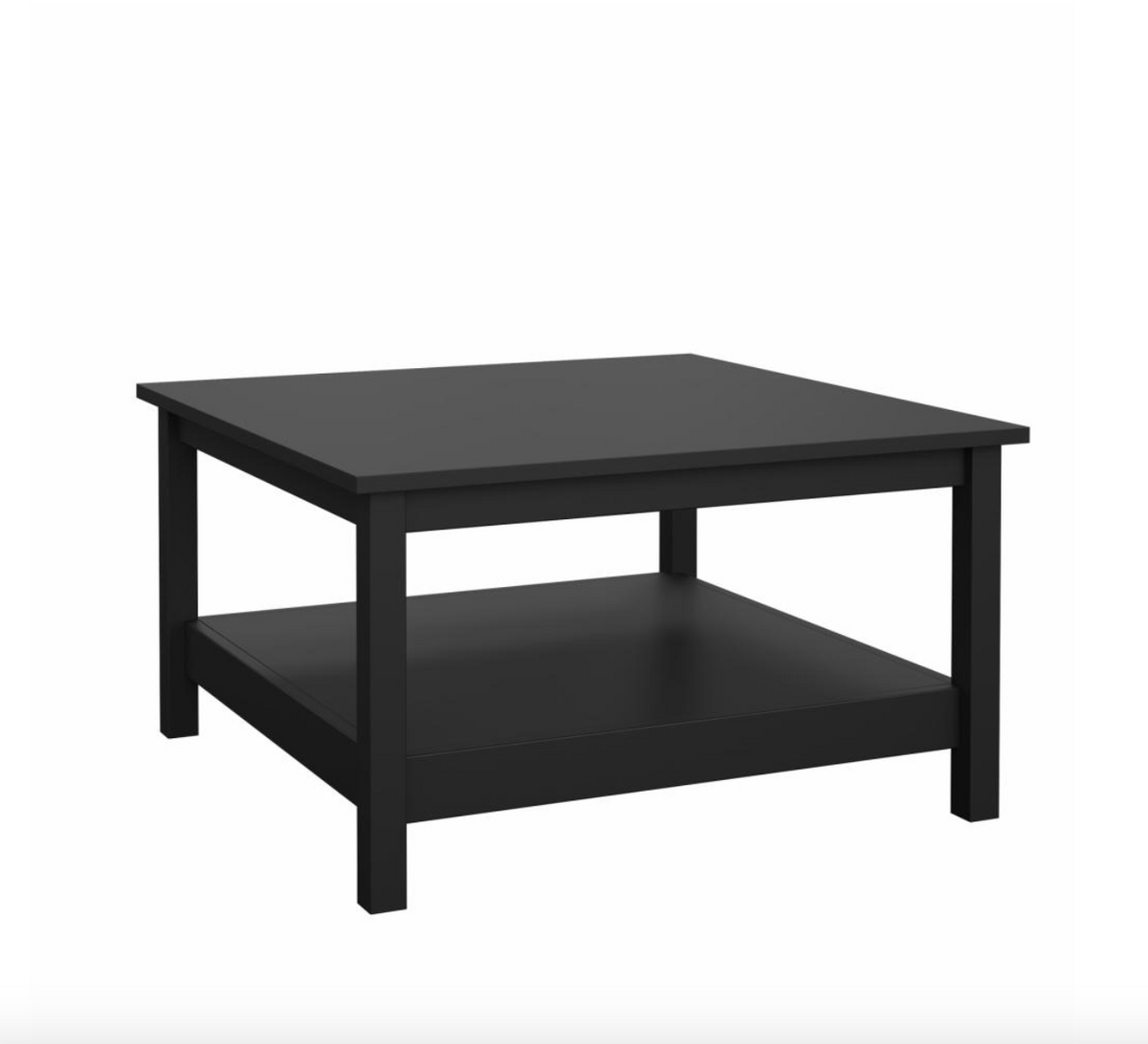 Table basse avec étagère - Noir