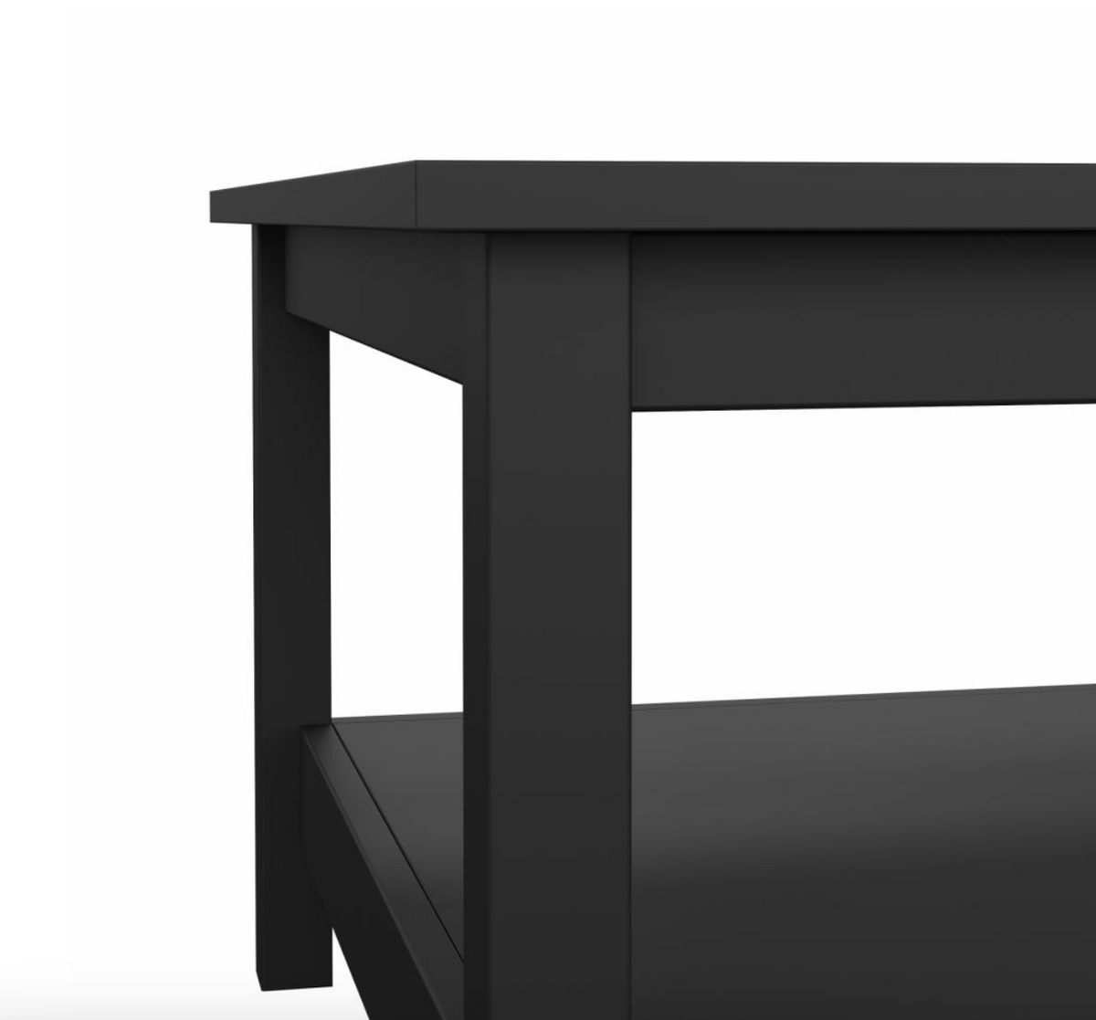 Table basse avec étagère - Noir