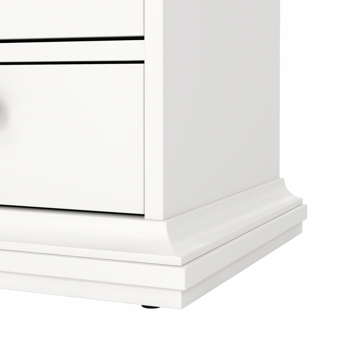 Table de chevet Paris White – 2 tiroirs