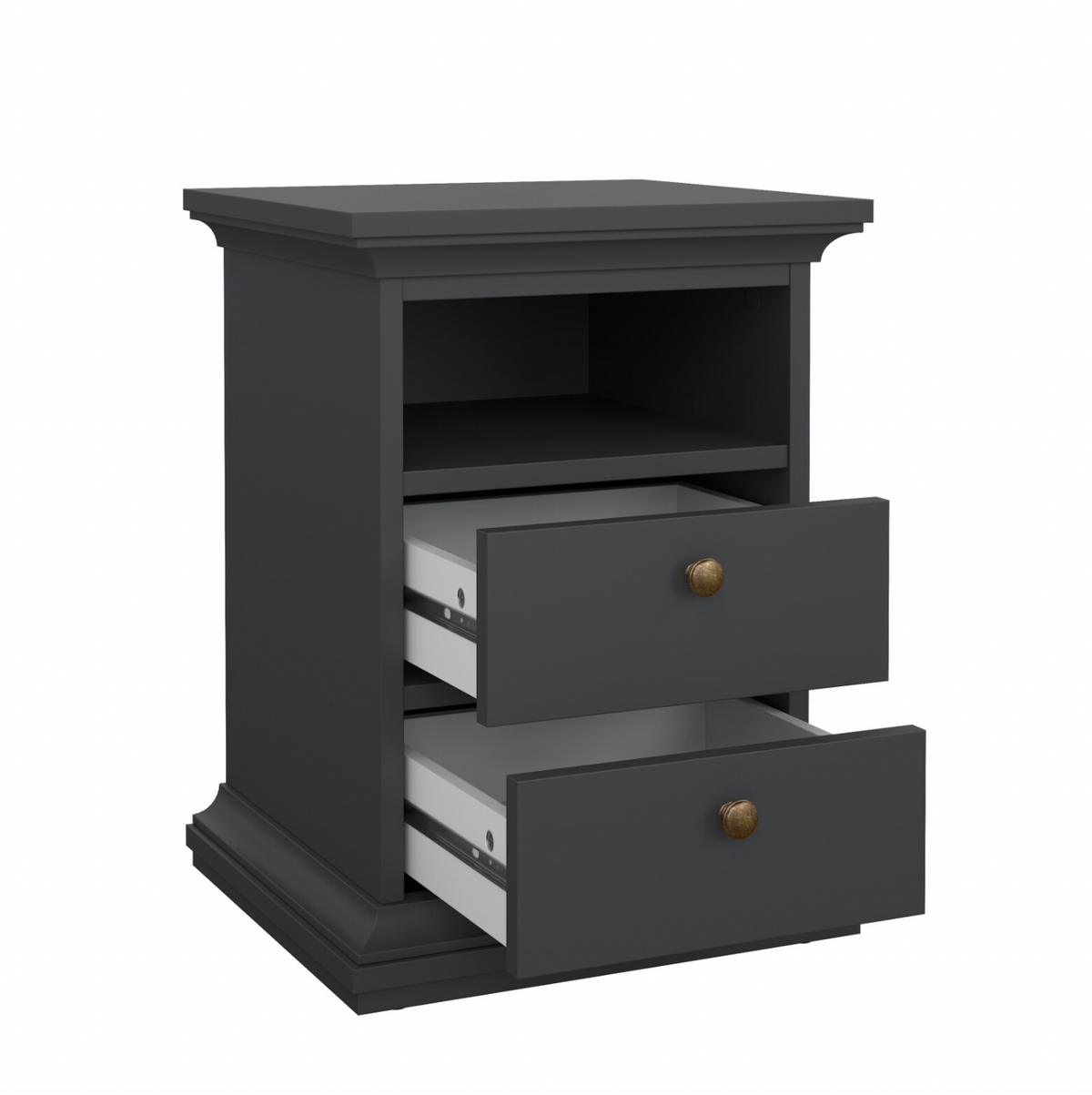 Table de chevet Paris Grey – 2 tiroirs