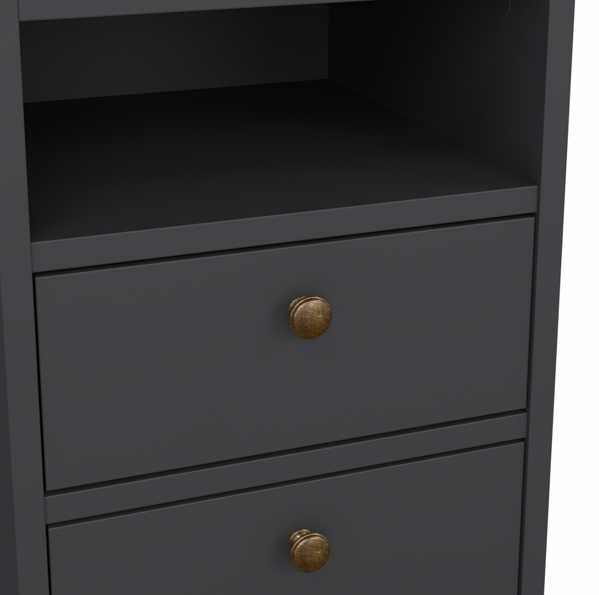 Table de chevet Paris Grey – 2 tiroirs