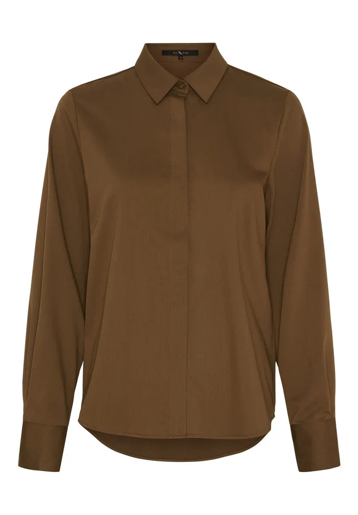 Chemise Lux bambou - Chocolate brown