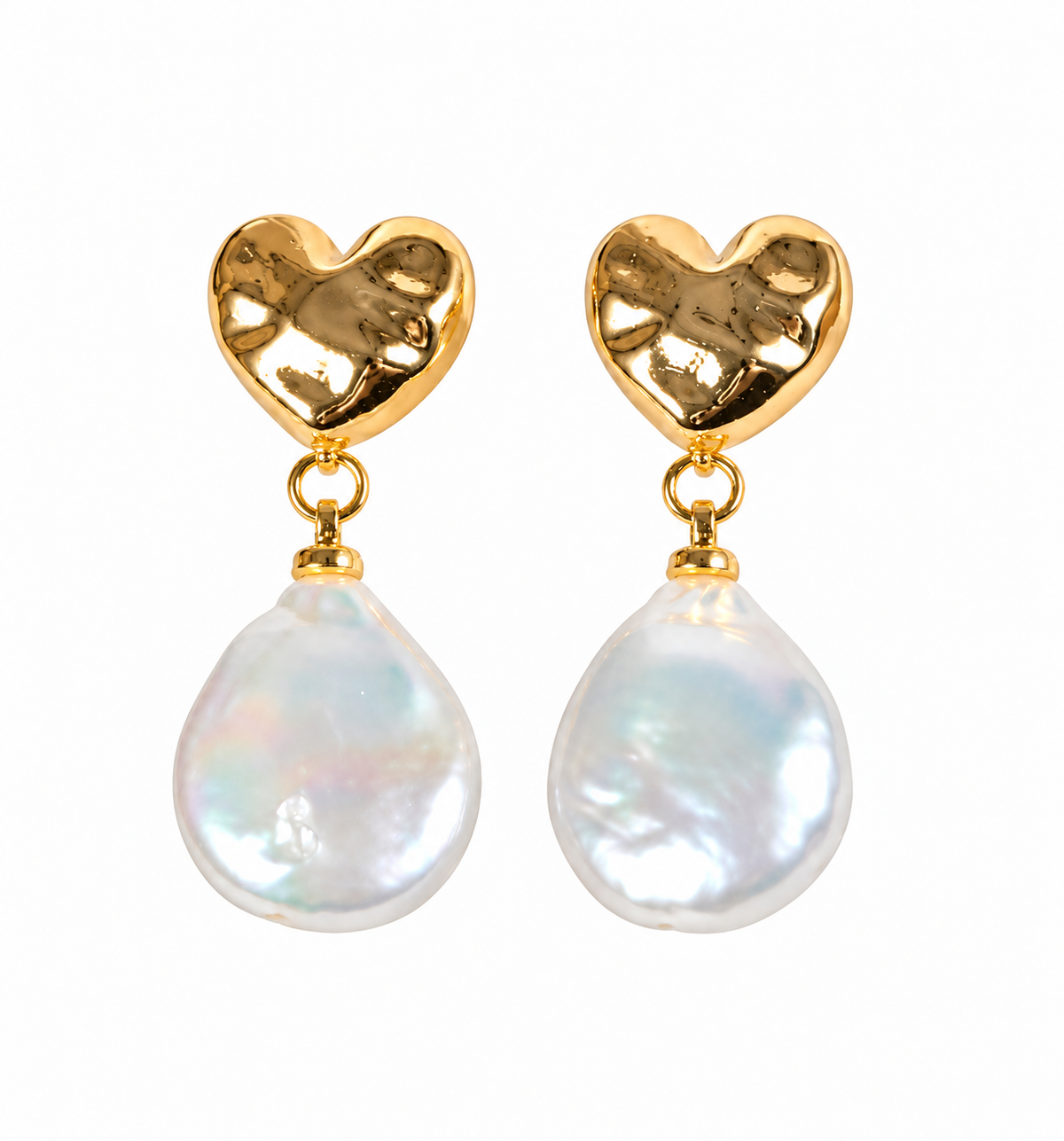 Boucles d’oreilles Chrissy plaqué or - perles d’eau douce