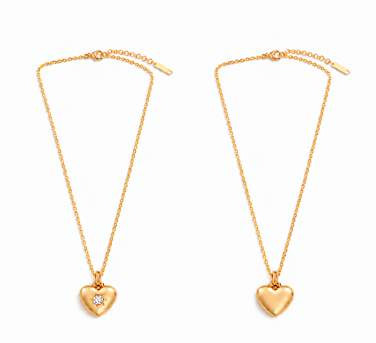 Collier Nerina - acier inoxydable, plaqué or