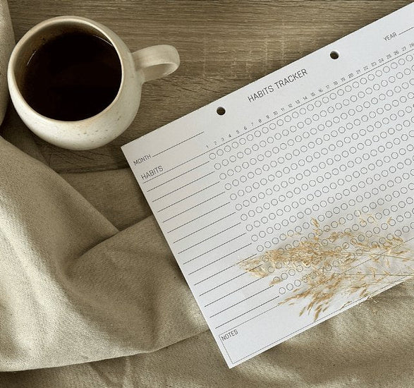 A4 planlægnings blok – HABIT TRACKER - VIAMAJA.DK