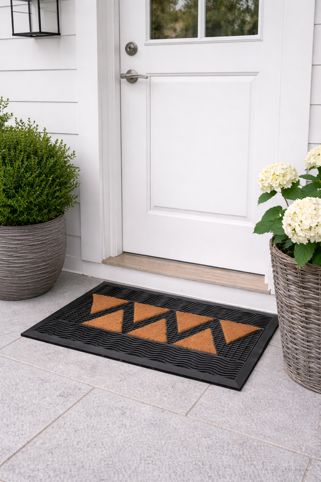 Tapis de porte - Caoutchouc et coco ZIG ZAG 45x75