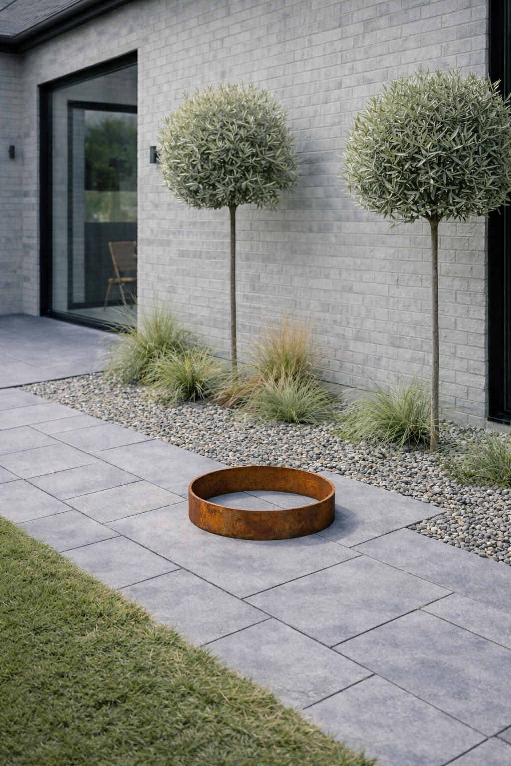Bague pour bassin miroir - Dia 33 Corten Rust