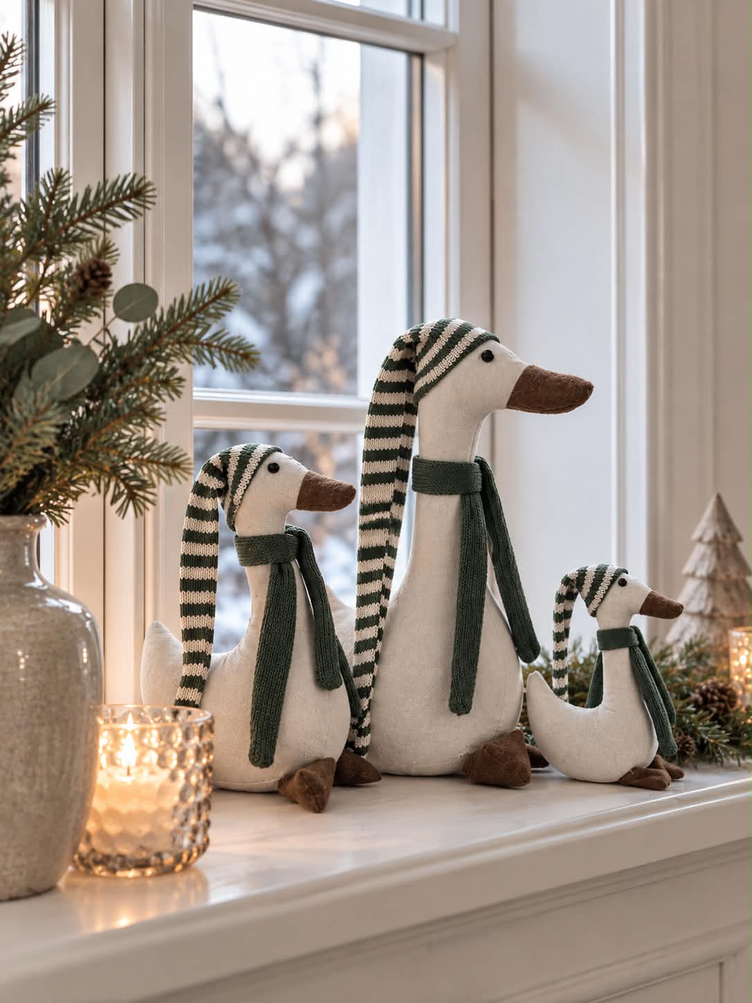 Canard de Noël avec bonnet vert - Mini