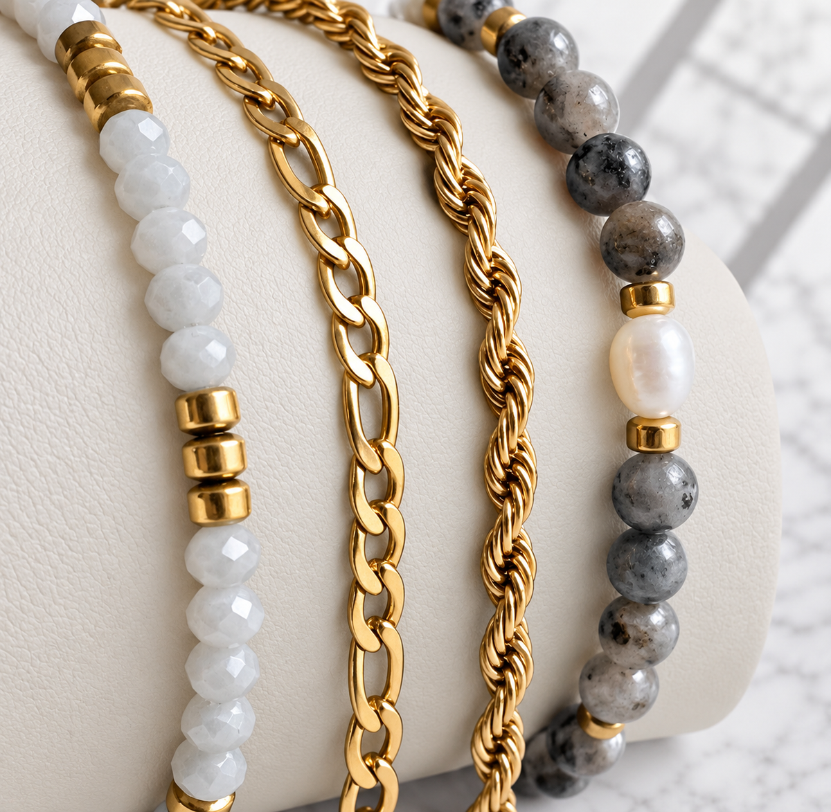Bracelets Erika Stone - Set de 4 bracelets