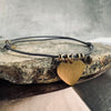 Bracelet avec cœur brossé