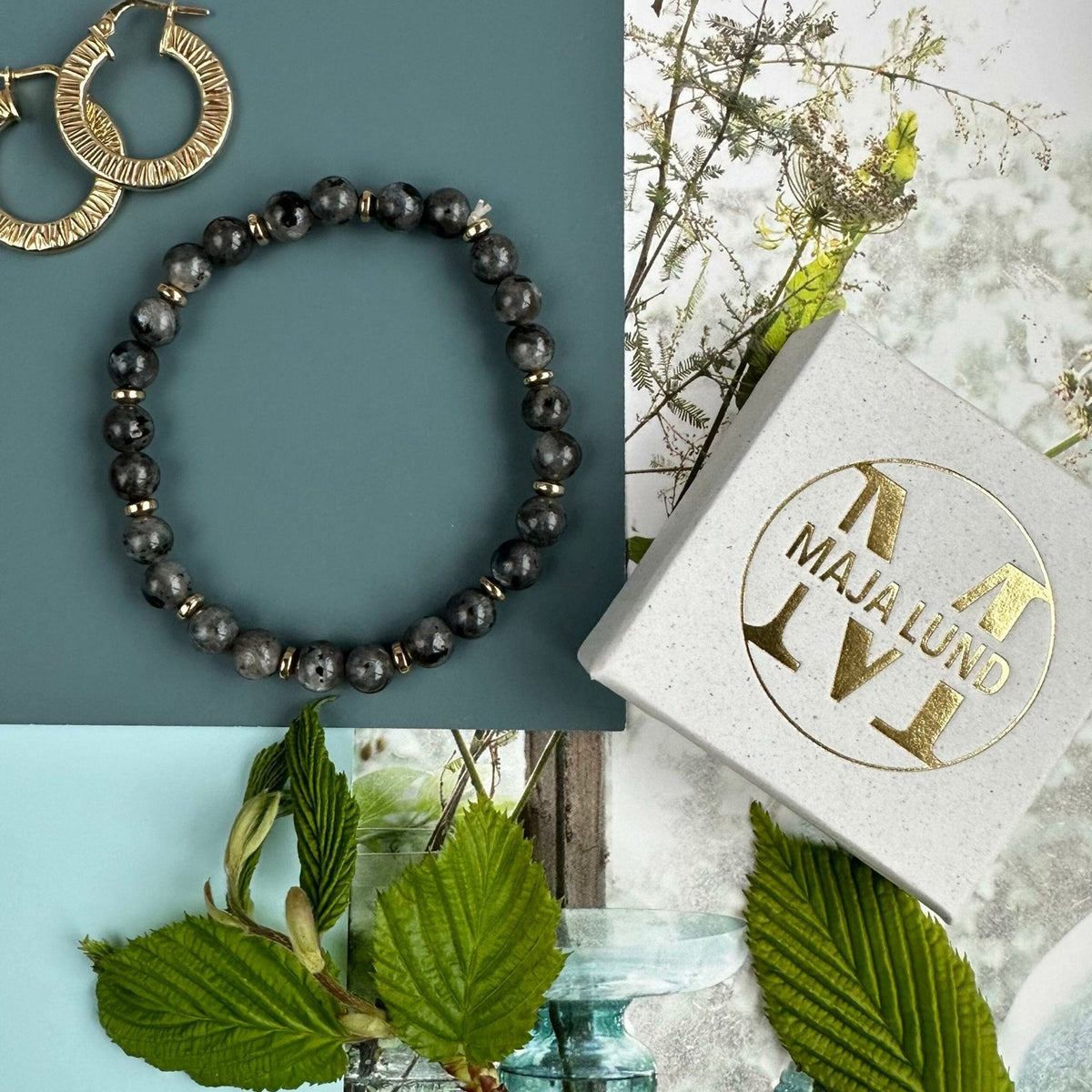 Armbånd Mollie – Black stone - VIAMAJA.DK