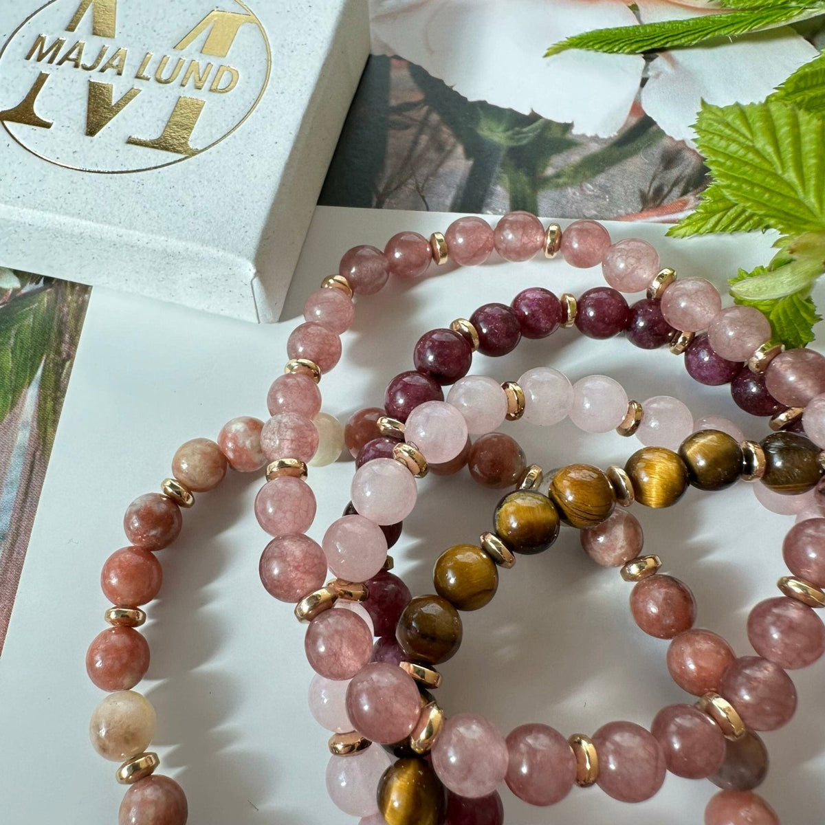 Armbånd Mollie – Natur / Rose mix - VIAMAJA.DK