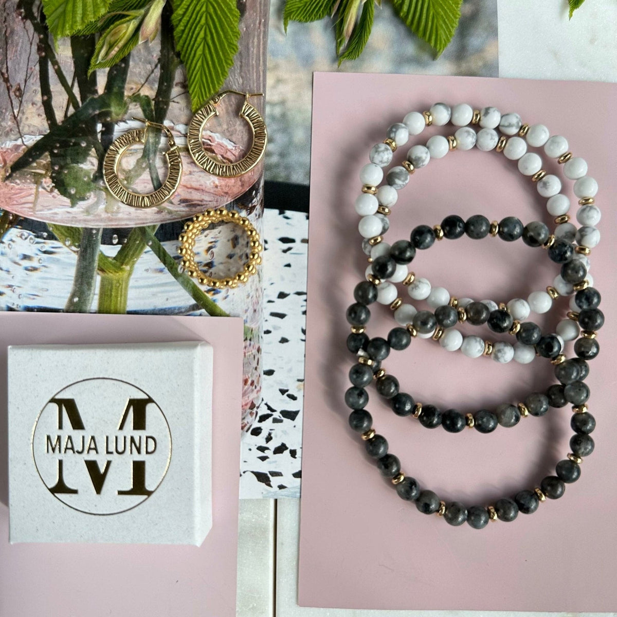 Armbånd Mollie – White / Grey - VIAMAJA.DK