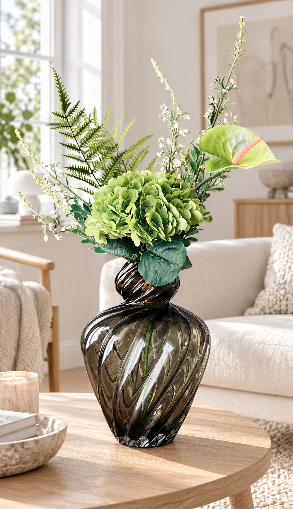 Vase ART soufflé à la bouche