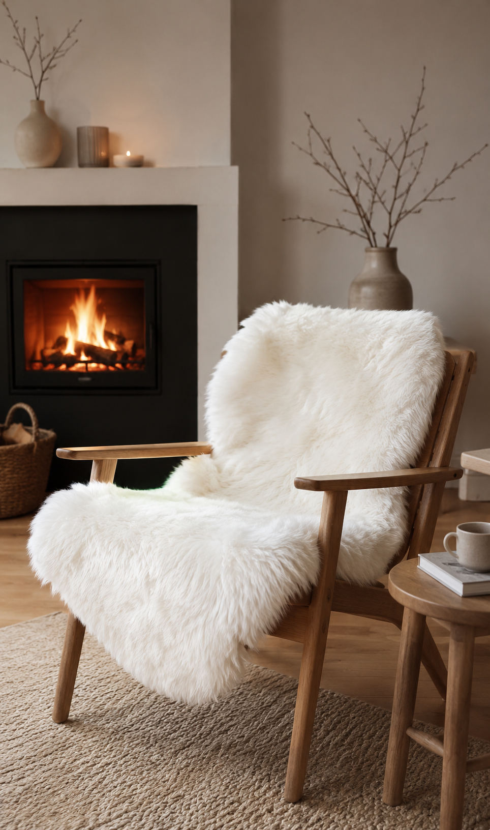 Peau de mouton de Nouvelle-Zélande - Blanc 90x60