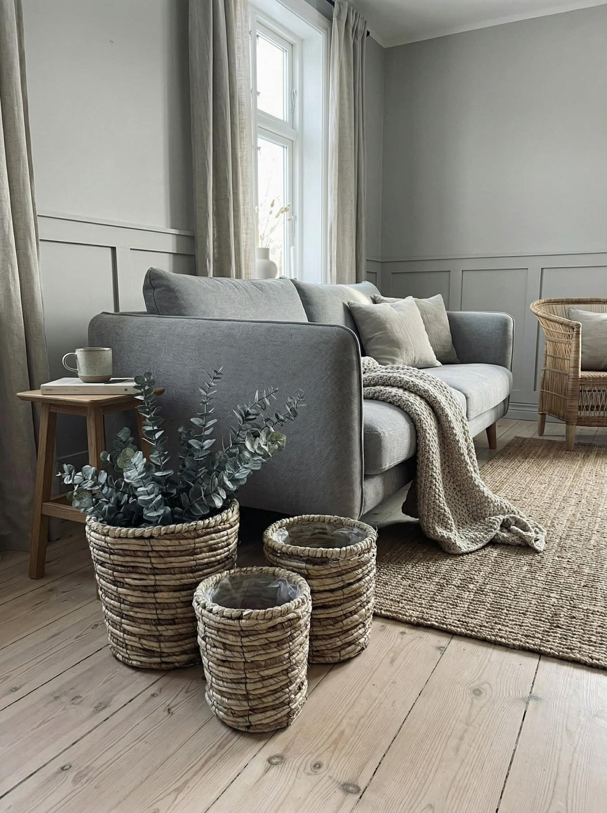 Paniers naturels - Lot de 3 pièces