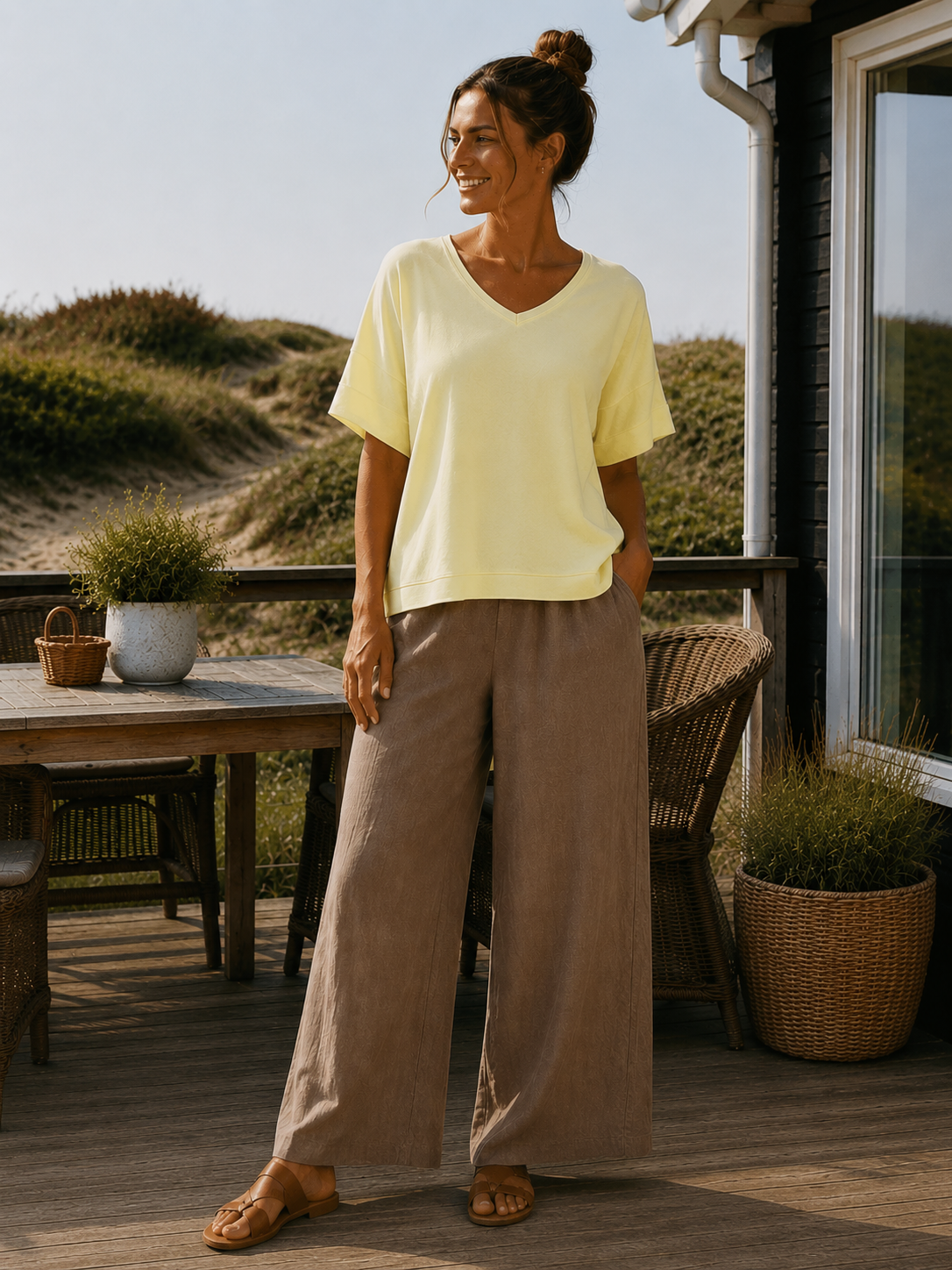 T-shirt jaune oversize