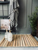 Tapis de bain en teck avec pieds en caoutchouc - 40x60cm