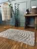 Tapis de bain à motifs de cercles moka