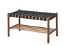 Banc 45x80x40 cm Chêne Verni/Tissu Tressé